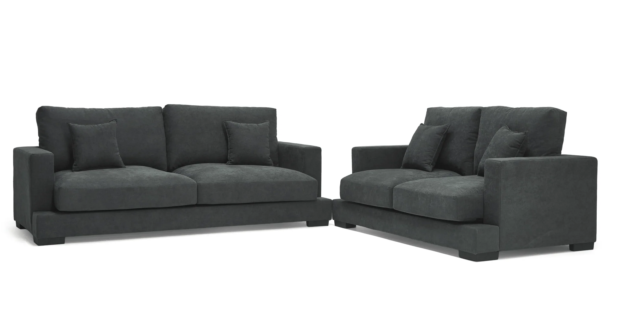 Albany Lounge Suite 3+2 - Dark Grey - Image 4
