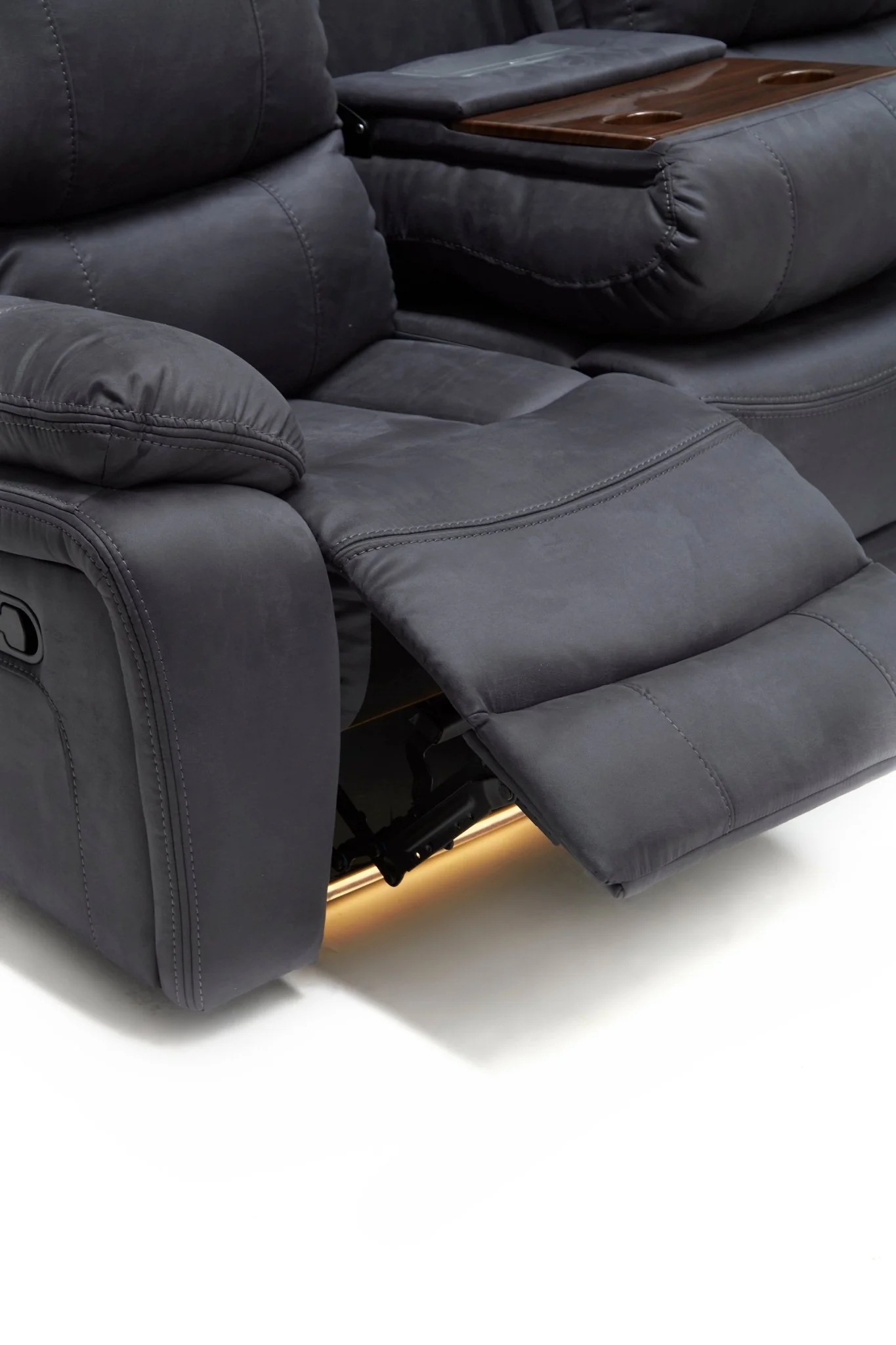 Calton 3-Piece Recliner Sofa Set - Dark Grey - Image 15