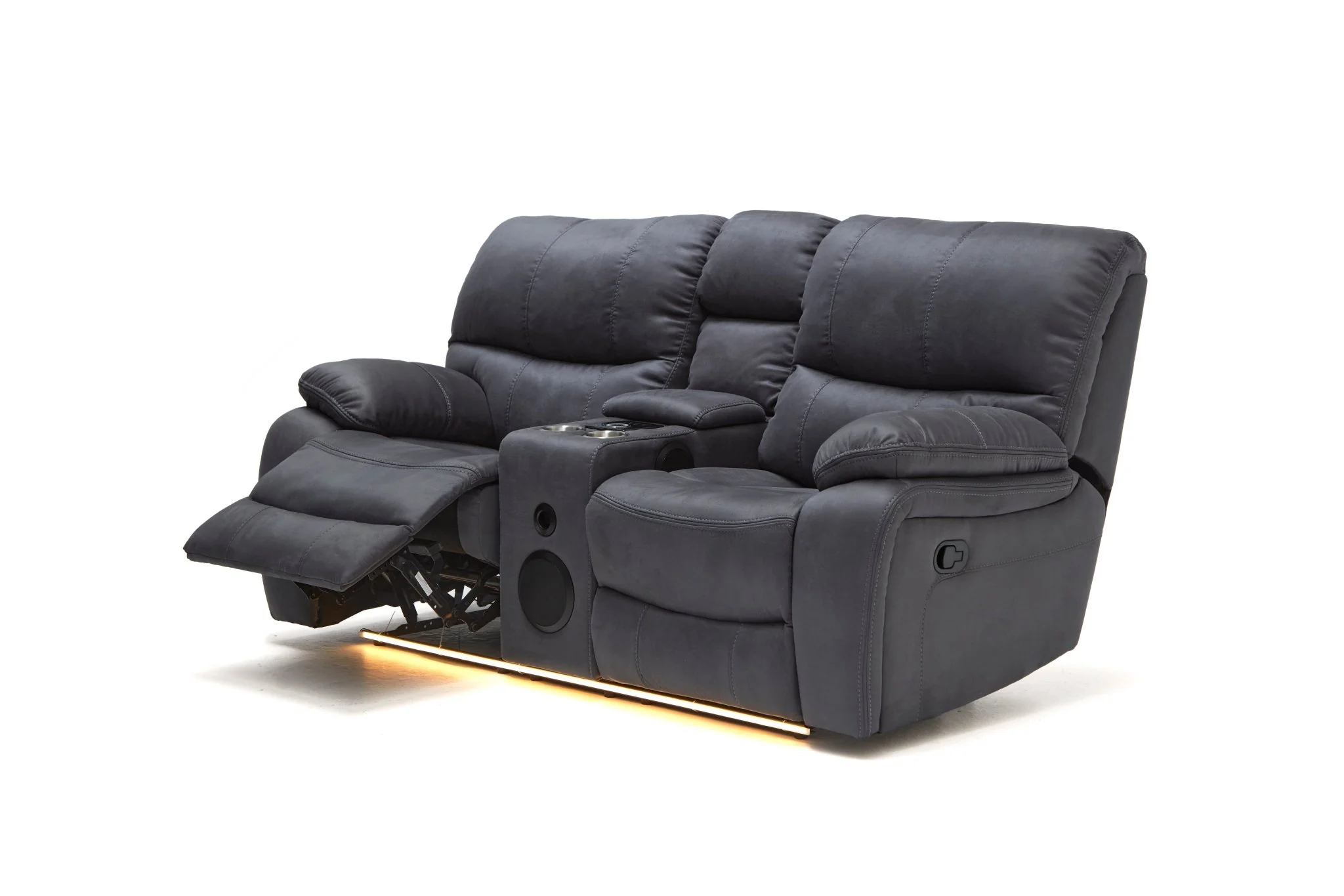 Calton 3-Piece Recliner Sofa Set - Dark Grey - Image 9