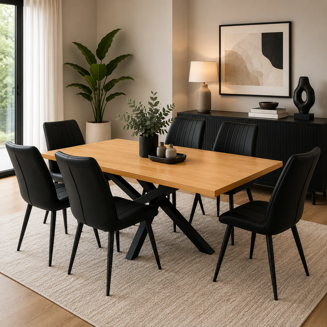 Ronan 7-Piece Dining Set With Copal Chairs - Image 2