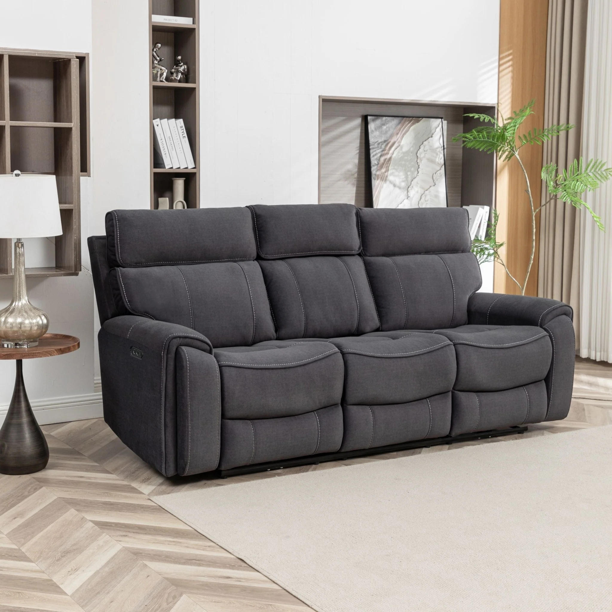 Sable 3-Piece Electric Recliner Sofa Set - Image 4