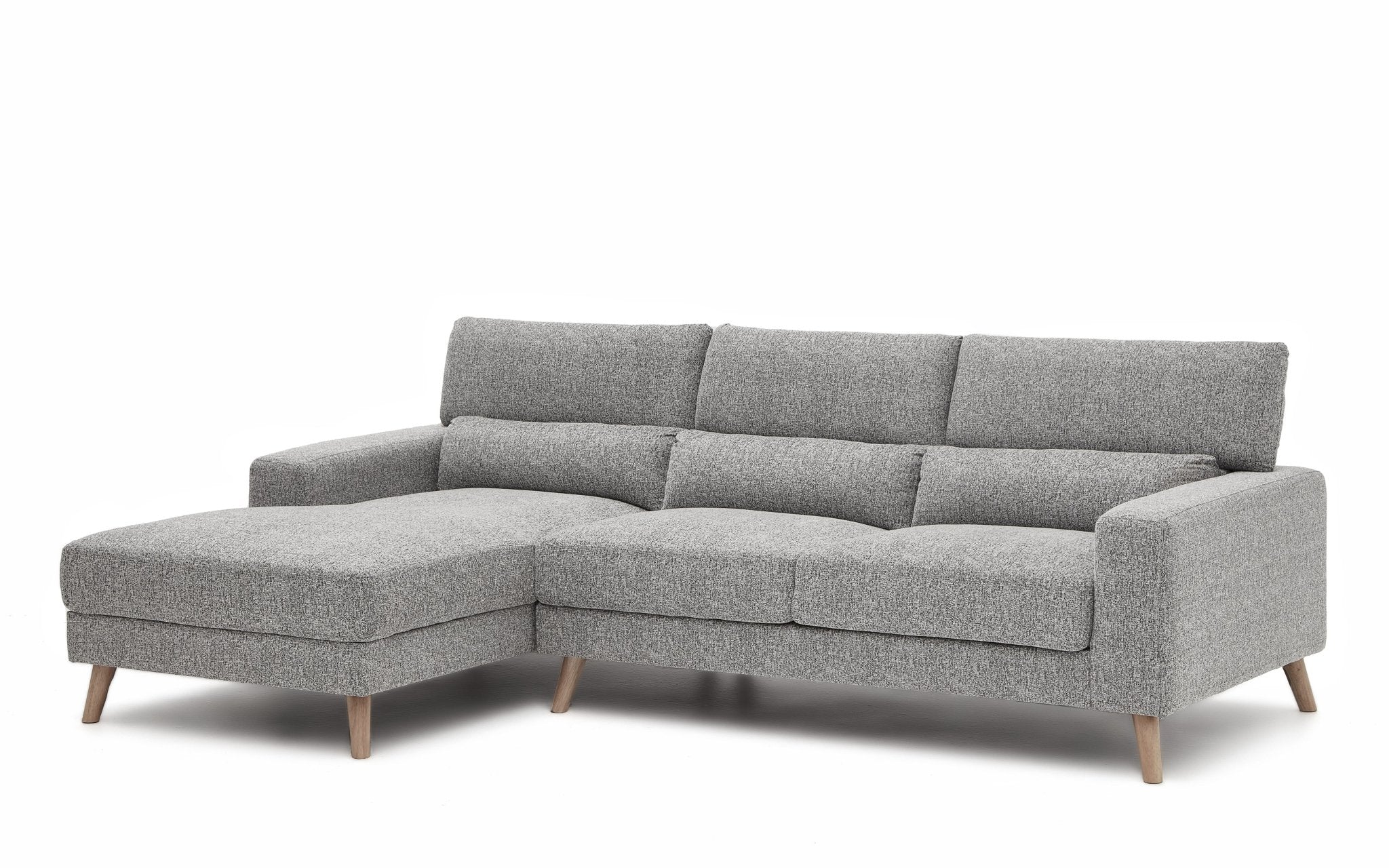 Santro Corner Sofa With Left Facing Chaise - Light Grey - Image 5