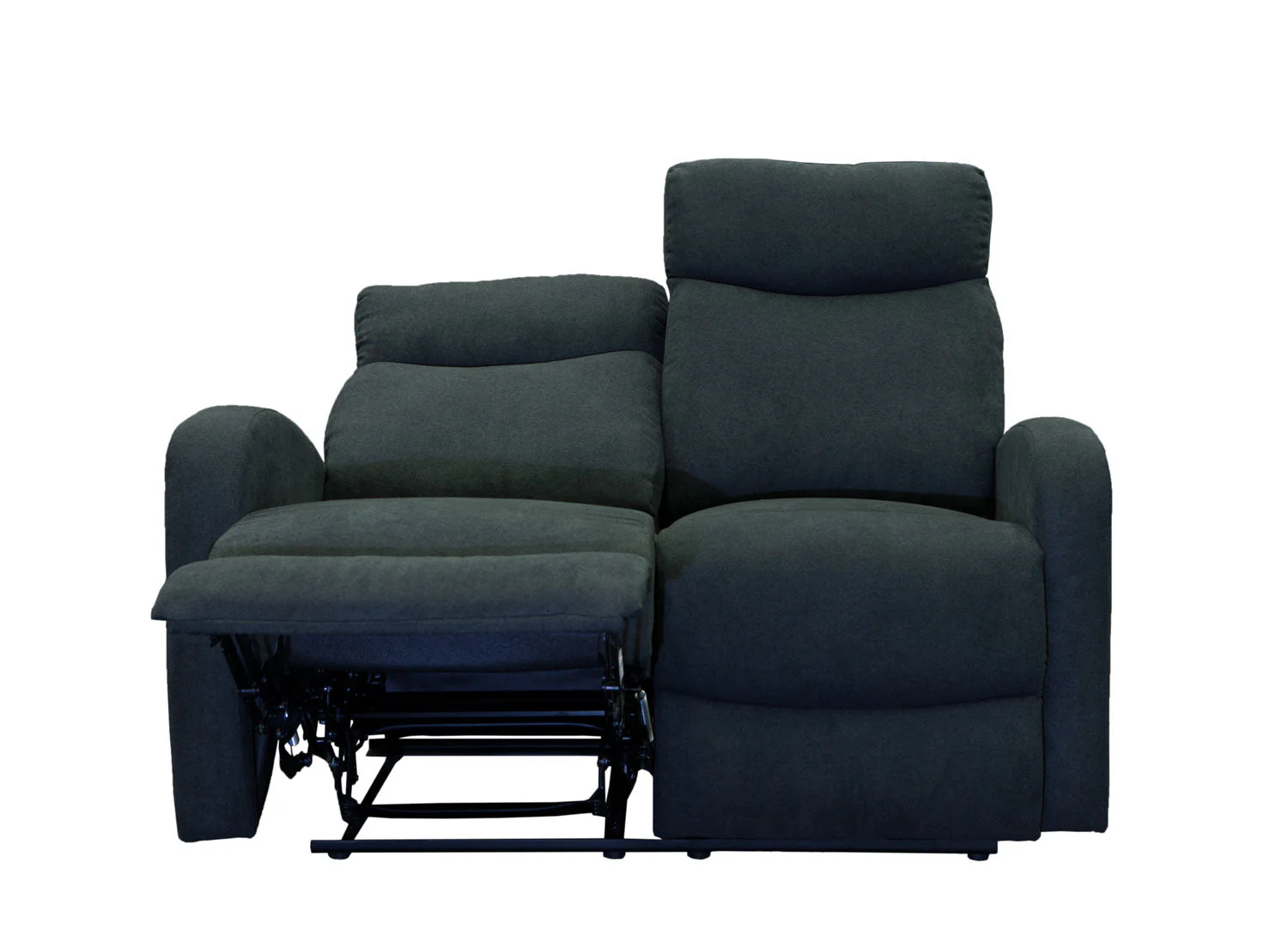 Verona 2 Seater Recliner Sofa - Black - Image 5